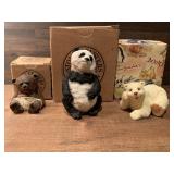Stone Critters Panda, Brown, & Panda Bears