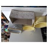 Round Yellow/white. & Grey/white Zig Zag Pattern
