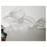 Assorted Glassware - Candy Dish, Candle Holders,