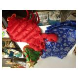 Christmas Hat, Tree Skirt. Lobster Dog Costume