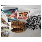 Wire Leaf Basket, Canning Books,  Basket