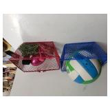 Small Wire Baskets,  Volleyball & Other Items