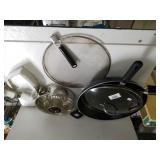 Baking Molds, Assorted Skillets,  Splash Guard