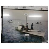 Signed ME Warren Hand Tonging Oysters Picture
