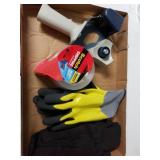 Scotch Packaging Tape, Gun And Work Gloves