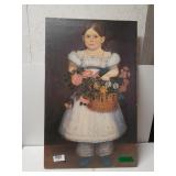 Girl With Basket Painting