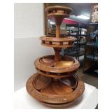 Wooden Tiered Appetizer Tray