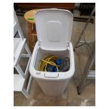White Trashcan With Contents