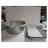 Farmhouse Pan And Metal Bowl
