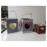 Primitive Home Decor Candle Holder Boxes