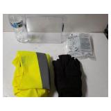Safety Vest, Work Gloves And Cover