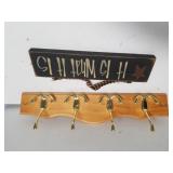 Wall Hooks & Sign