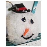 Decorative Hand Crafted Door Snowman