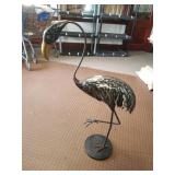 Metal Flamingo Statue