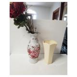 Oriental Inspired Vase & Ceramic Vase