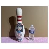 Vintage Bowlerama Bowling Pin, Handpainted