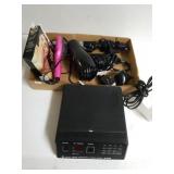 Curling Iron, Hair Dryer, Antenna Rotator Box &