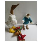 Decorative Wood Ducks In Sweaters ( 1 Needs Work)