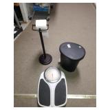 Trash can,  Toilet paper Stand, Scale