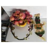 Artificial Fruit Table Decor & Scarecrow