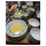 Artists Touch Plates, Bowls, Cups, Pitcher, Tea