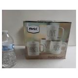 Parini 4 piece Ceramic Coffee Mug Set. New In