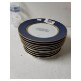 11 Fitz & Floyd Renaissance Plates No Cracks