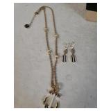 Ladies Goldtone Nautical Anchor Necklace &