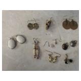 (9) Pair Ladies Wire Dangle Earrings