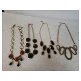 (4) Large Ladies Fashion Collar Necklaces