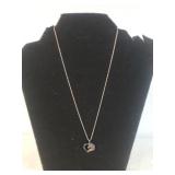 Girls Silver Horse Head Pendant Necklace -