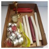 Assorted Candles, Holder