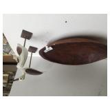 Mid Century Wooden Bowl & Decorative Wooden