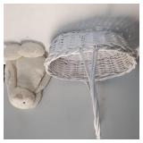 White Basket With Rabbit