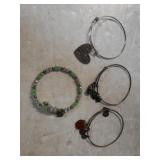 (3) Alex And Ani Bracelets & (1) Other - Some