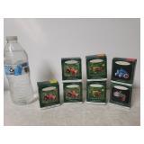 (7) Hallmark Mini Tractor Ornaments