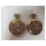 (2) Pocket Watches - Tazmania Devil & Fisherman