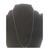 Ladies Thin Gold Chain Necklace - Marked 14K -