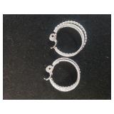 Ladies Silvertone Clip-on Earrings