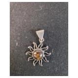 Ladies Sun Pendant - Marked 925