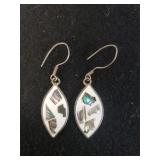 Ladies Mosaic Motif Designed Wire Dangle Earrings