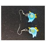 Ladies Bluebird Wire Dangle Earrings
