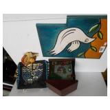 Kitchen Decor,  Cat Bag, Wooden Elephant