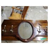 Vintage Mirrored Coat Rack