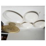 Pedestal Cake Plate,  White Plates