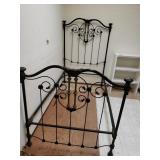Antique Twin Bed Frame. Matches Lot 4394.