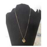 Ladies Gold Tone Heart Locket