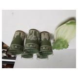 Wedgwood Jasperware Glasses & Spoon Holder