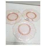 Pink Tinted Dessert Plates
