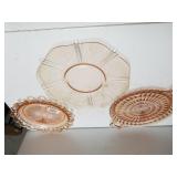Pink Tinted Serving Plates